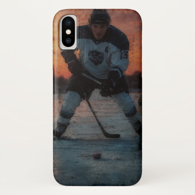 Ice Hockey Player at Sunset Case-Mate iPhone Case (Back)