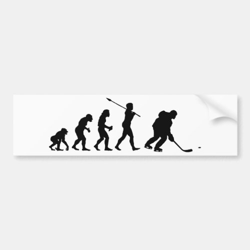 Ice Hockey Player Bumper Sticker