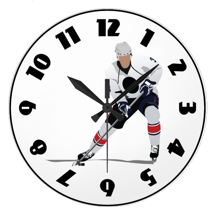 Ice Hockey Player Clock | Zazzle.com