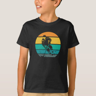 Ice Hockey Player Gift Idea Retro T-Shirt