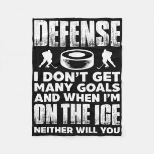 Ice Hockey Player Goalie Defense I Don't Get Many  Fleece Blanket