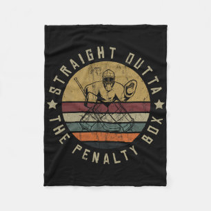 Ice Hockey Player Goalie Jersey Puck Face Mask Tea Fleece Blanket