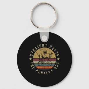Ice Hockey Player Goalie Jersey Puck Face Mask Tea Keychain