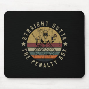 Ice Hockey Player Goalie Jersey Puck Face Mask Tea Mouse Pad