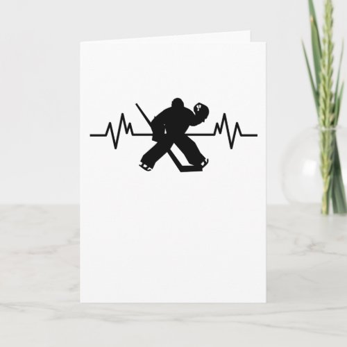 Ice Hockey Player Heartbeat Fun Funny Sports Gift Card