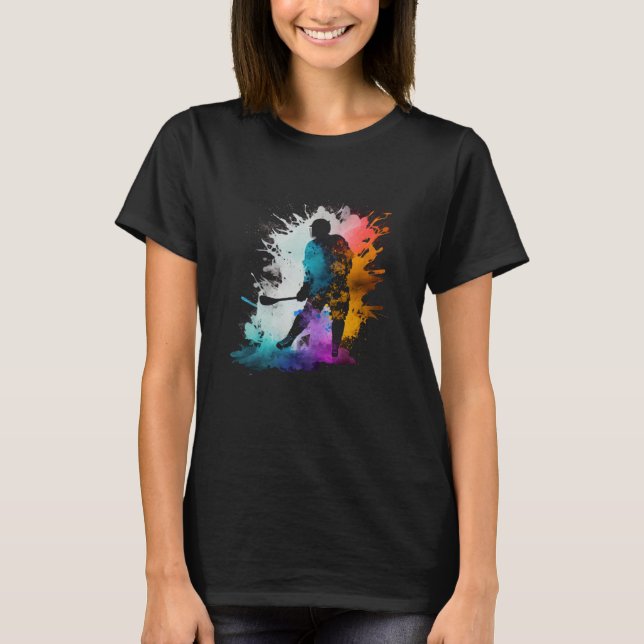 Ice hockey player ice hockey stick ice hockey   T-Shirt (Front)
