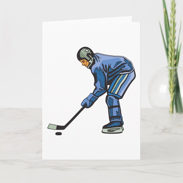 Ice Hockey Player in Blue Uniform Card (Creator Uploaded)
