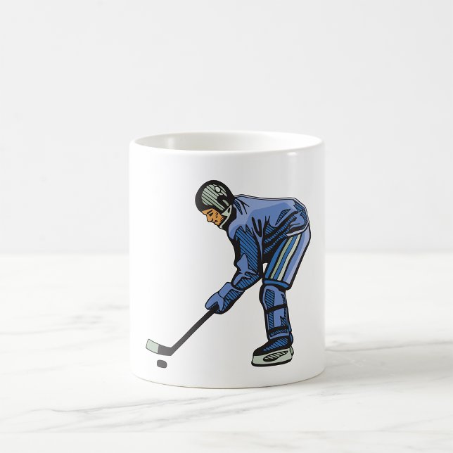 Ice Hockey Player in Blue Uniform Coffee Mug (Creator Uploaded)