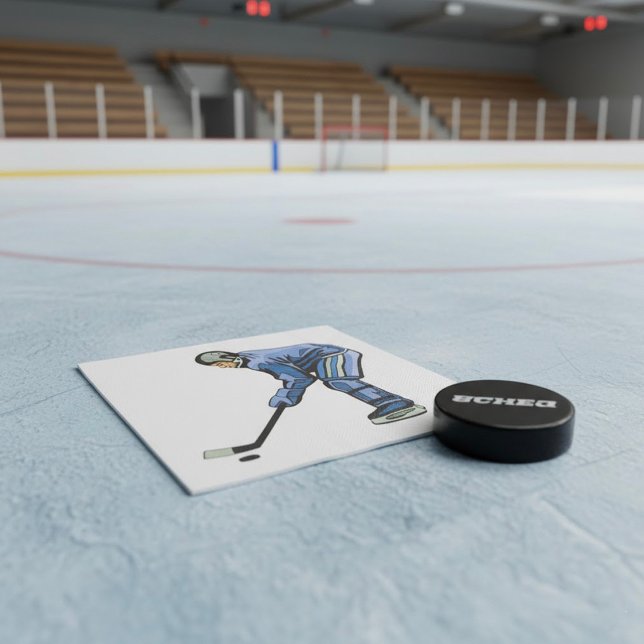 Ice Hockey Player in Blue Uniform Napkins (Creator Uploaded)