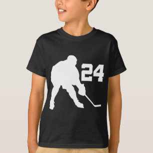 Ice Hockey Player Jersey Number 24 T-Shirt