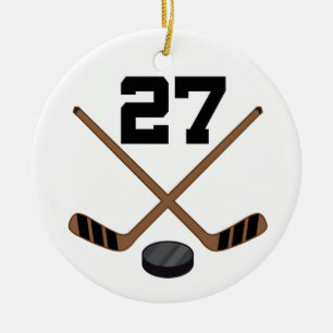 Ice Hockey Player Jersey Number 27 Ornament