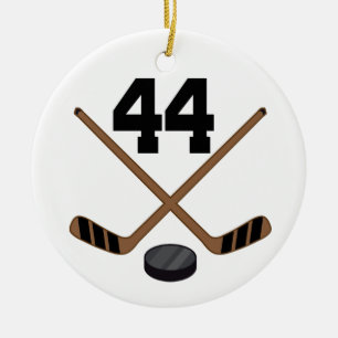 Ice Hockey Player Jersey Number 44 Ornament