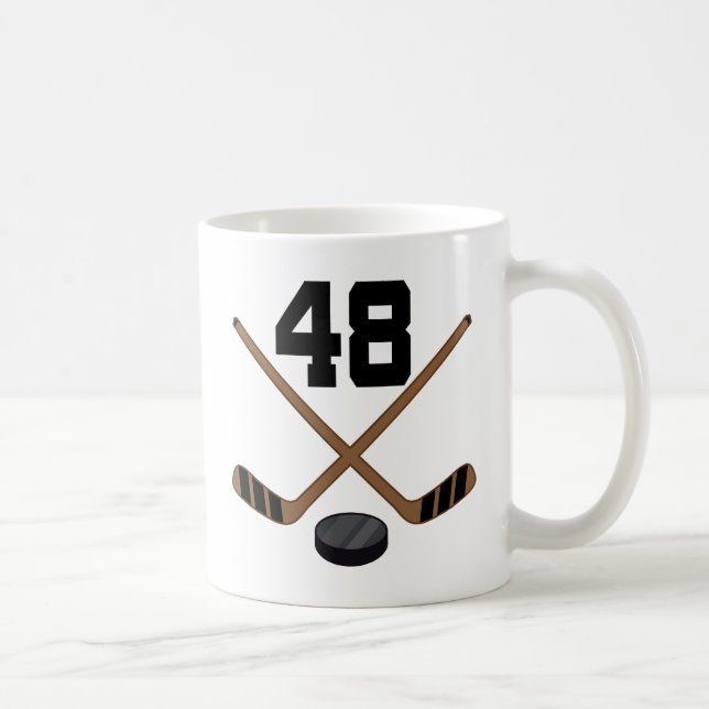 Ice Hockey Player Jersey Number 48 Gift Coffee Mug (Right)