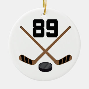Ice Hockey Player Jersey Number 89 Ornament