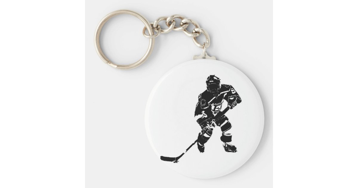 Ice Hockey Player Keychain