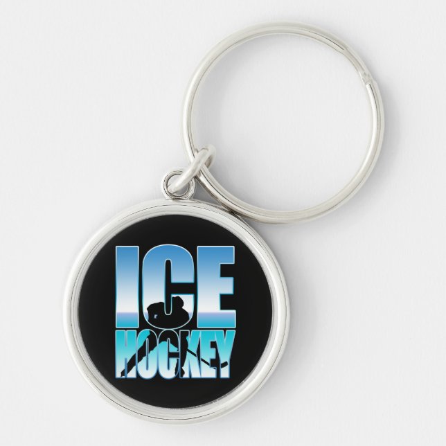 Ice Hockey Player Keychain (Front)