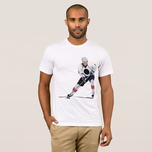 Ice Hockey Player Mens T_Shirt