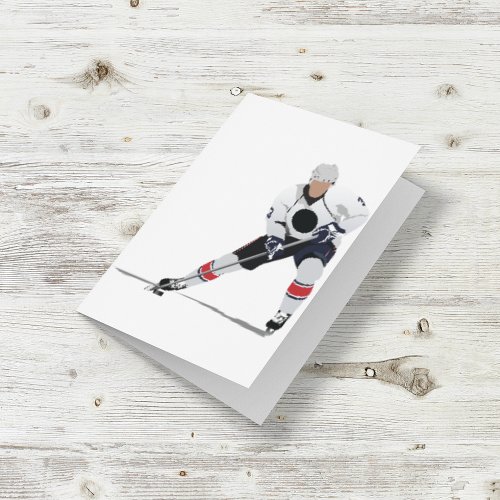 Ice Hockey Player Note Cards