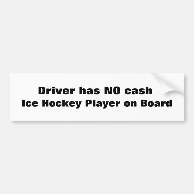 Ice Hockey Player on Board... Bumper Sticker (Front)