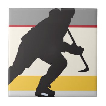 Ice Hockey Player On The Move Tile by sports_shop at Zazzle
