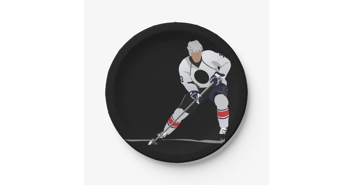 Ice Hockey Player Paper Plates Zazzle