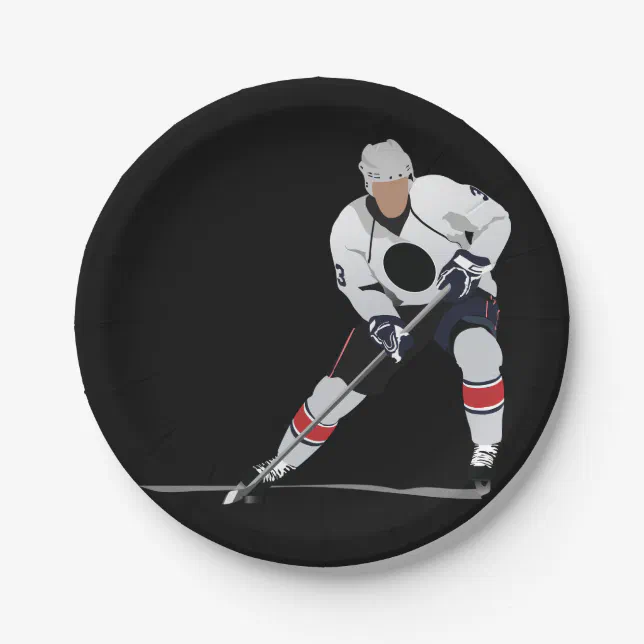 Ice Hockey Player Paper Plates Zazzle