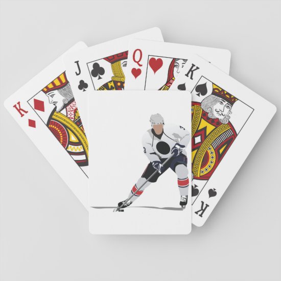 Ice Hockey Player Playing Cards