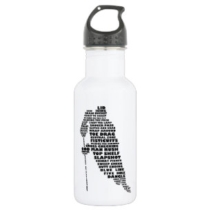 Ice Hockey Player Stainless Steel Water Bottle