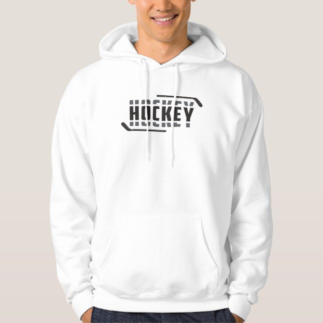 Ice Hockey Player Stick Puck Team Funny Gift Idea Hoodie (Front)