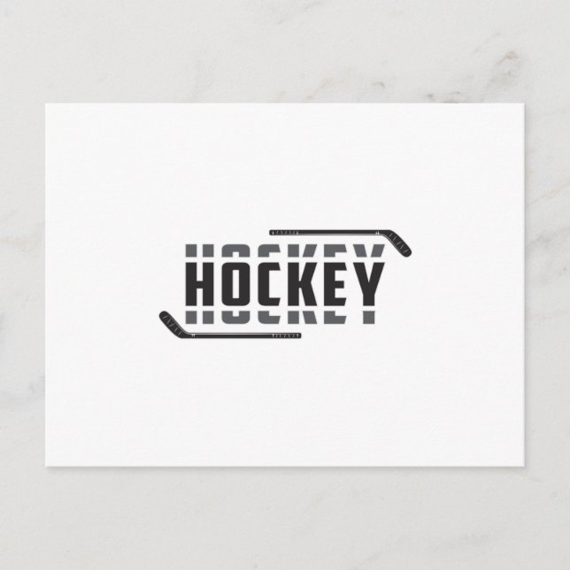 Ice Hockey Player Stick Puck Team Funny Gift Idea Postcard (Front)