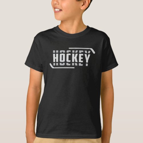 Ice Hockey Player Stick Puck Team Sports Gift Idea T_Shirt