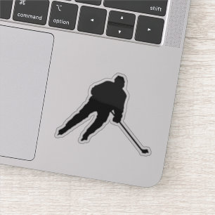 Ice hockey player - sticker (black)