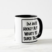Ice Hockey Player Super Talent. Two Tone Mug (Front Right)