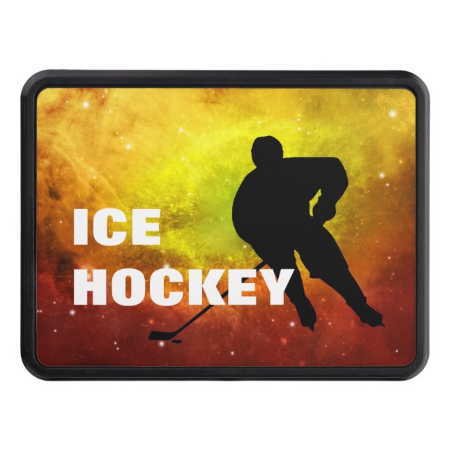 Ice Hockey Player - Trailer Hitch Cover (Front)