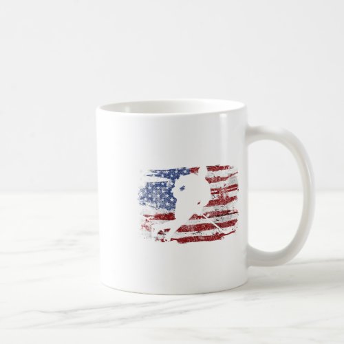 Ice Hockey Player Usa American Flag 4th Of July Gi Coffee Mug