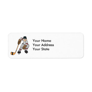 ice hockey player waiting label