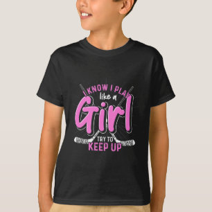 Ice Hockey Player Women Girls Sports Goalie Ice Ho T-Shirt