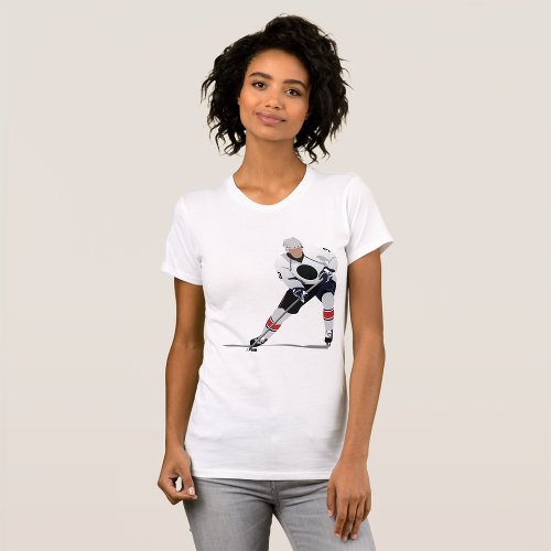 Ice Hockey Player Womens T_Shirt