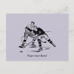 Ice hockey postcard