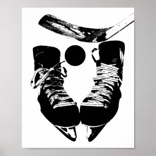 Ice Hockey Poster Modern Sports Print