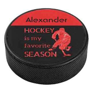 Ice Hockey puck favorite season red