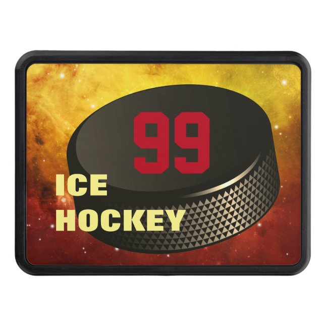 Ice Hockey Puck- Trailer Hitch Cover (Front)