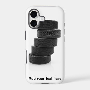 Ice hockey pucks iPhone 17 case