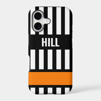 Ice Hockey Referee Zebra Stripe Personalized iPhone 17 Case