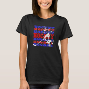 Ice Hockey Retro Hockey Player Hockey Mom Dad Hock T-Shirt