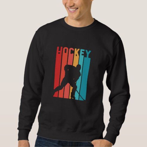 Ice Hockey Retro Vintage Silhouette Sweatshirt