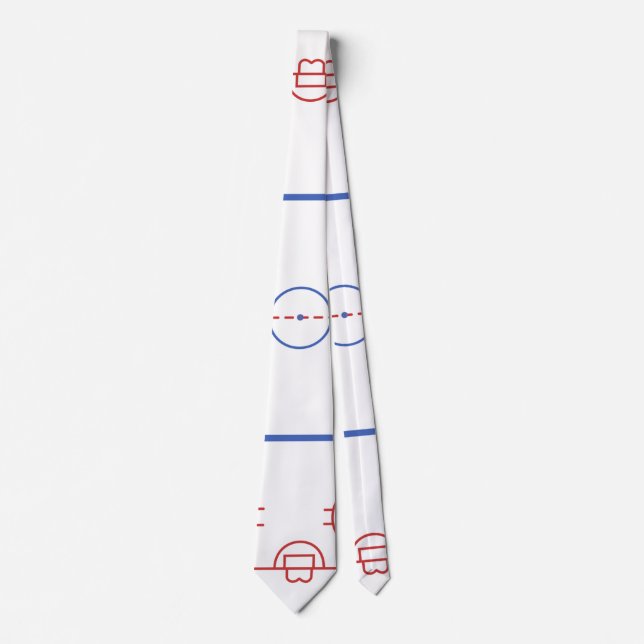 Ice Hockey Rink Arena Neck Tie (Front)