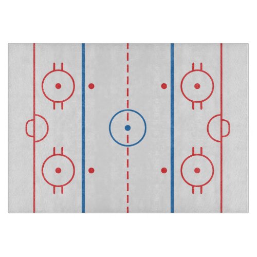 Ice Hockey Rink Cutting Board