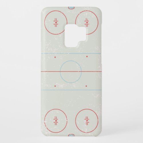 Ice Hockey Rink Distressed Style Graphic Case_Mate Samsung Galaxy S9 Case