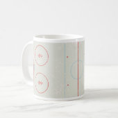 Ice Hockey Rink Distressed Style Graphic Coffee Mug (Front Left)